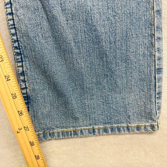 Levi Strauss Jeans Women 16 Short Med Wash Blue Denim Bootcut Stretch Low Rise - Picture 13 of 13